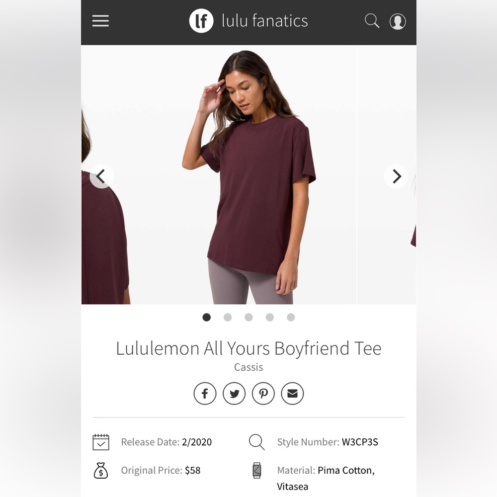 Lululemon All Yours Boyfriend Tee